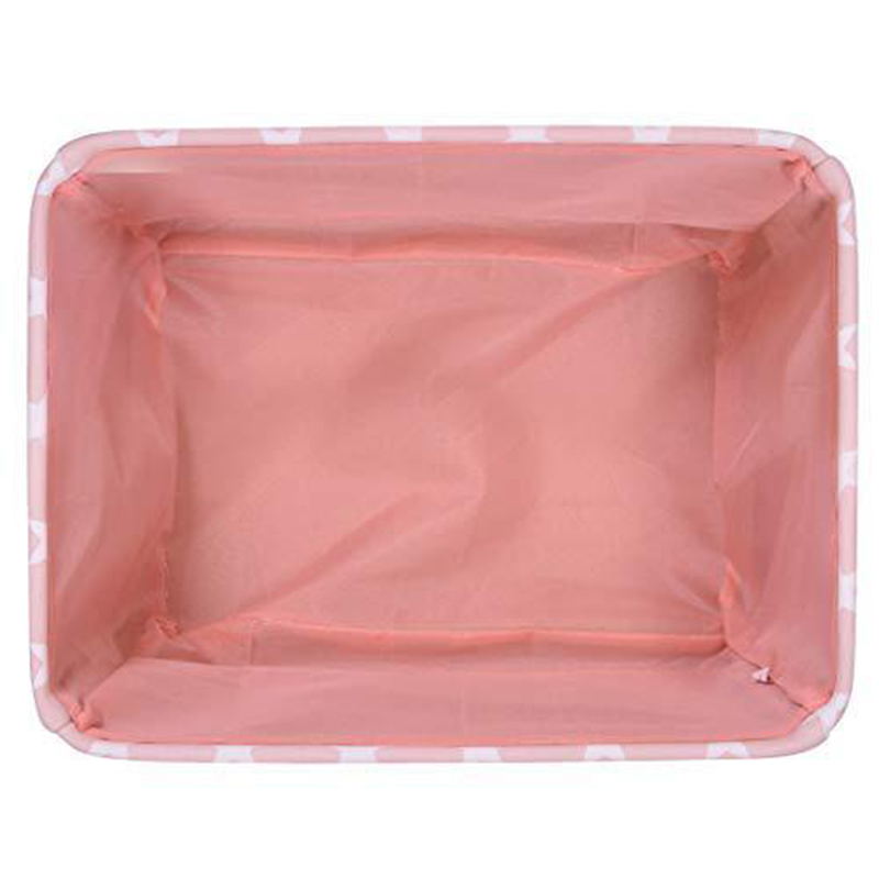 Christmas Pink Portable Diaper Storage Basket Baby Diaper Caddy Organizer Canvas Nursery Storage Bin for Boys Girls