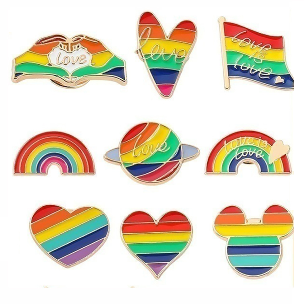 LGBT Jewelry Gift rainbow love and Peace Custom Promotional Pin