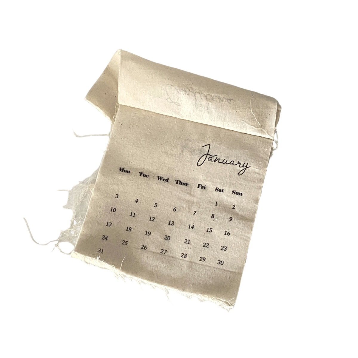 2025 Minimalism Decoration Promotional Gift Custom Cotton Fabric Year Calendar