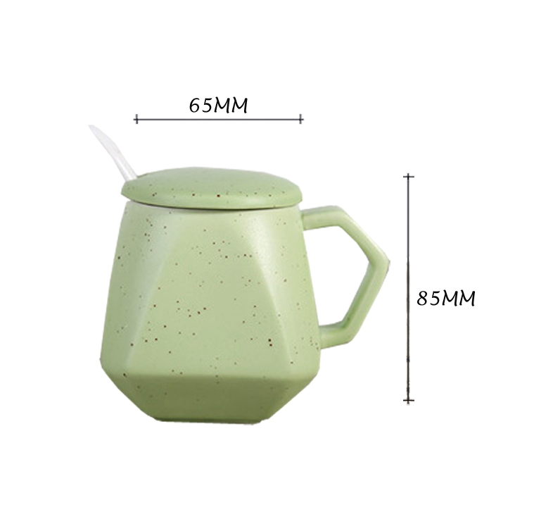 Wholesale Coffe Promotional Gift Custom Ceramic Cup Set with Covers&spoon