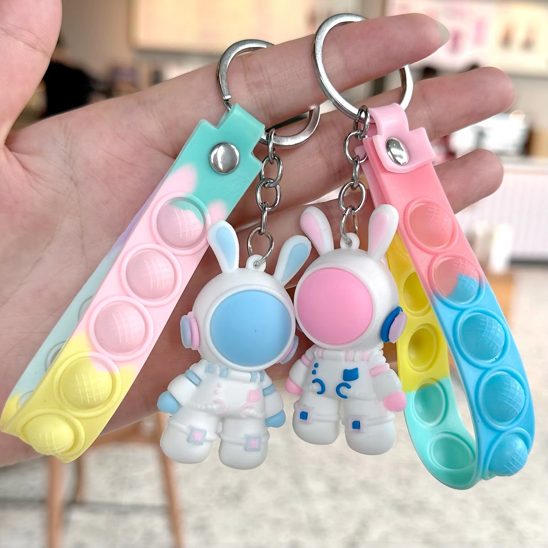2024 3d Astronaut Cartoon Promotional Gift Custom Soft PVC Rubber Keychain