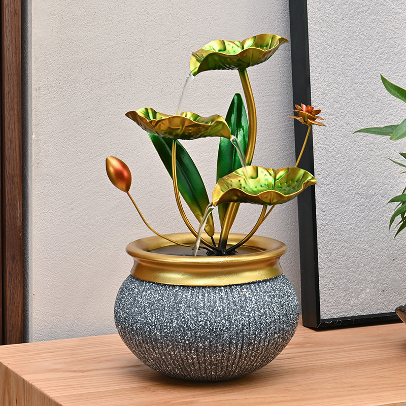 Wholesale Mini Indoor Metal Natural Rocks Tabletop Water Fountain for Office Home&bedroom