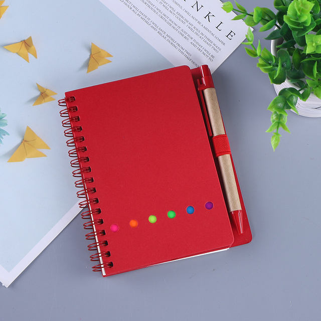 School Supplies Custom LOGO Promotional Office Journal Diary Leather Cover Notebook Kit