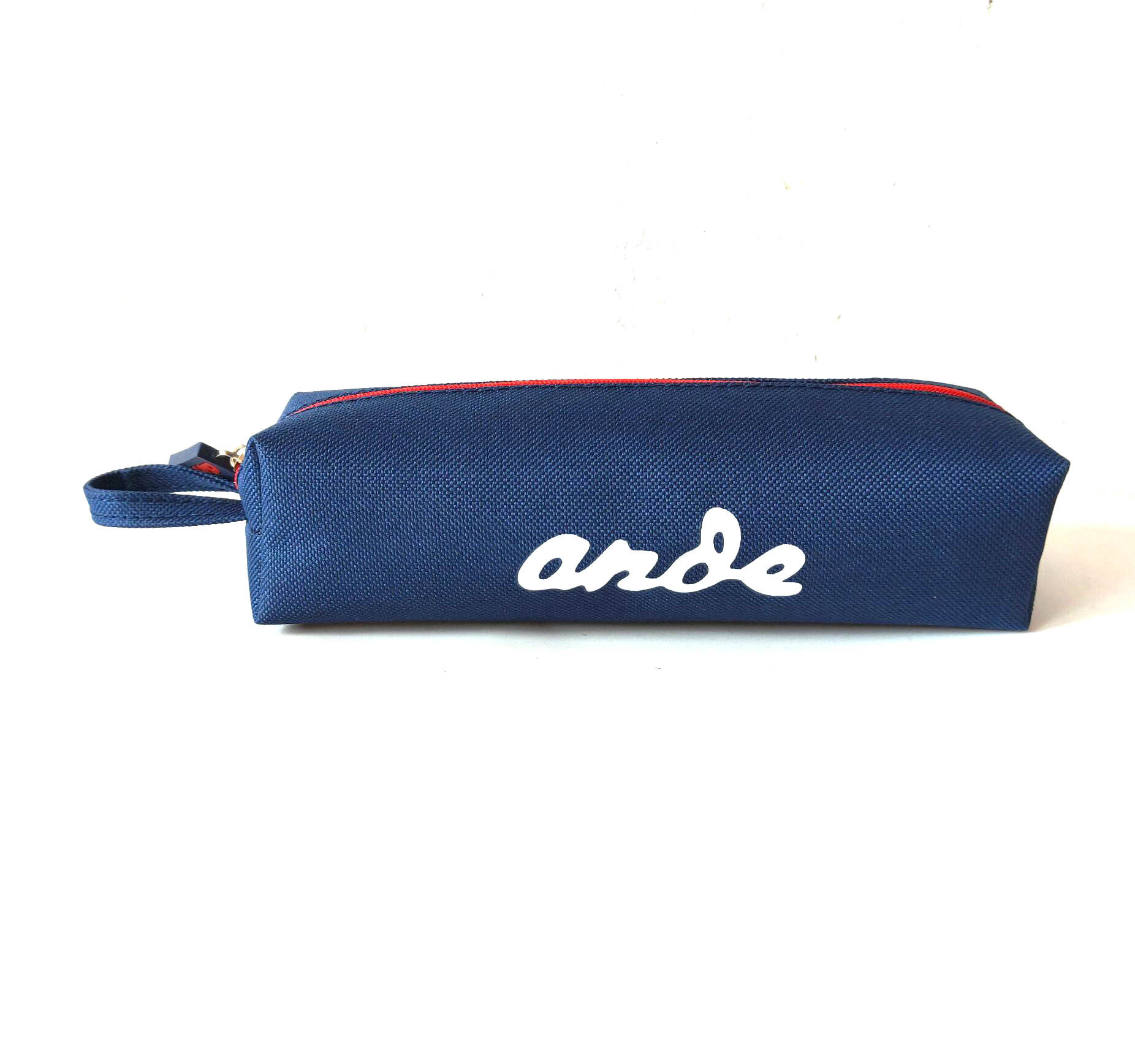 Custom logo OEM Simple Zipper Oxford Cloth Solid Color Stationery Portable Cute Pen Pencil Pouch Bag case for Girl Boy School