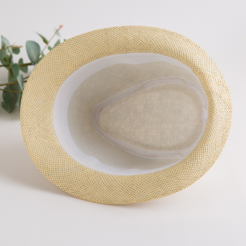 Spring Summer Retro Outdoor Promotional Custom LOGO Short Brim Paper Straw Hat