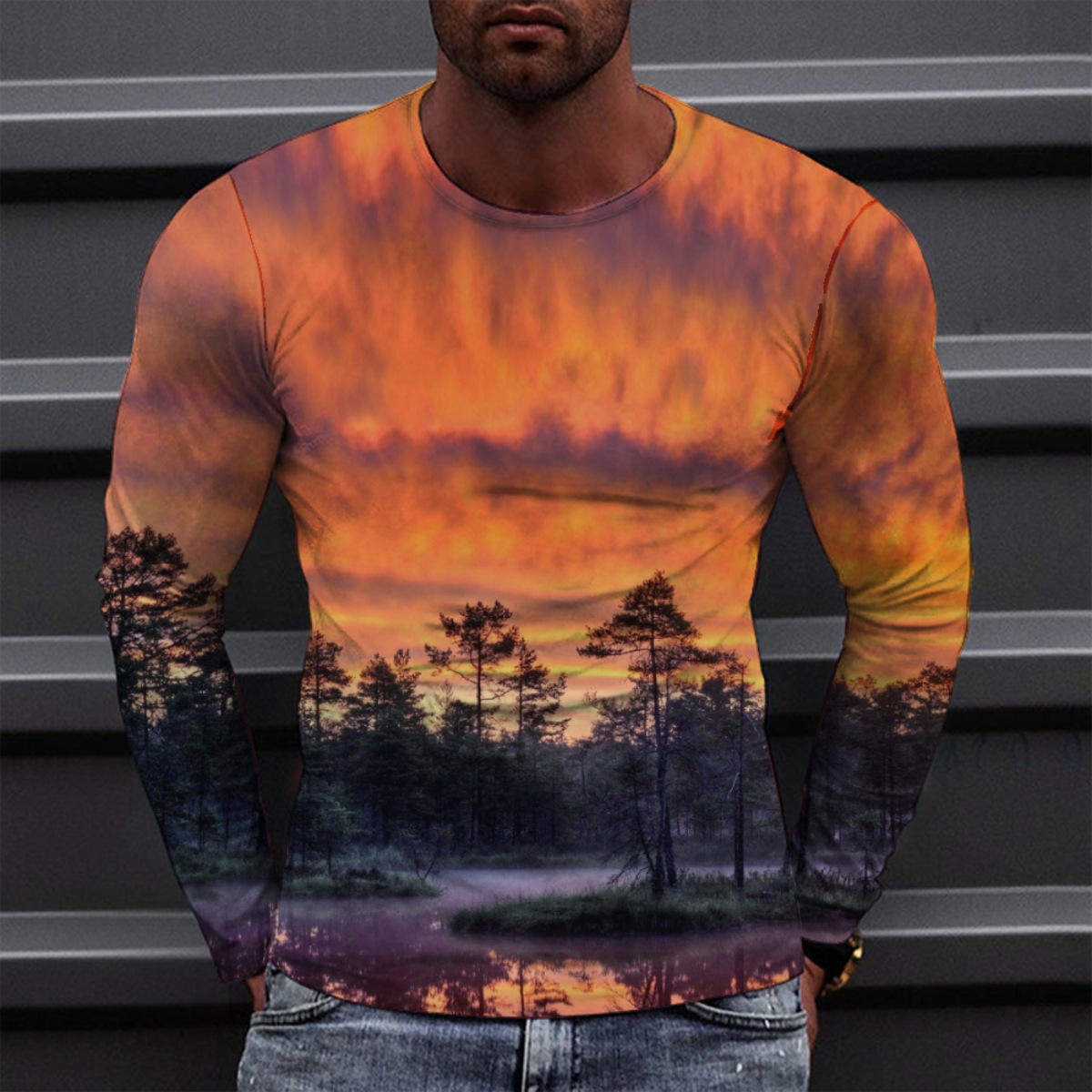 Hot Sale Custom Men Long Sleeve Outdoor Mens Active Clothes