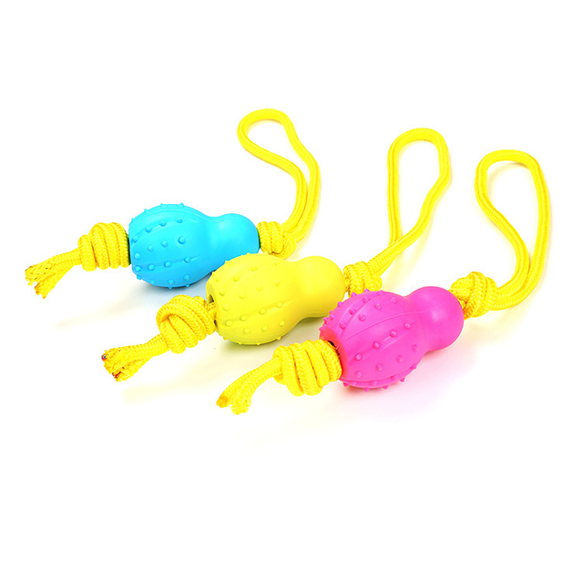 Popular Design Interactive TPR Toy With Rope Bone Pet Supplies Dog Playing Toy for Pull and Chewing