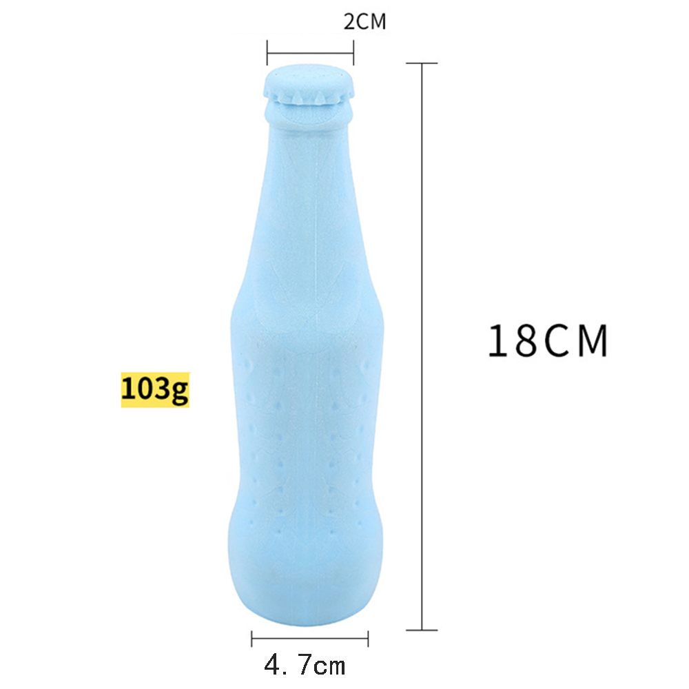 Milk Flavored TPR Candy Color Fragrant Coke Foaming Soda Bottle Shape Anti Bite Molar Dog Toy for Teeth Cleaning