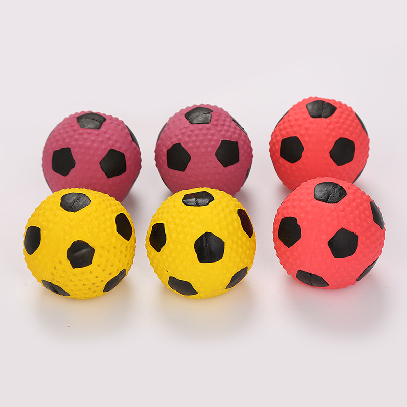 Popular Pet Chew Toys Latex Tennis Rugby Football Pet Dog Chewing Squeaky Toys