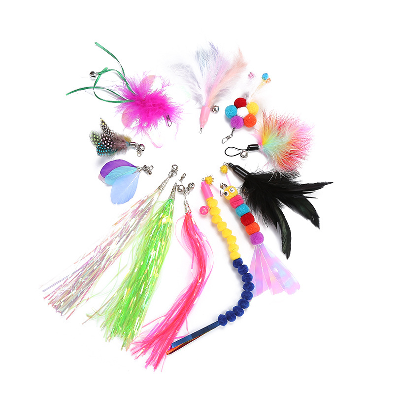 Interactive Cat Toy China Replacement Head Detachable Feather Spike in Variety of Styles Soft and Fun for Your Feline Friend