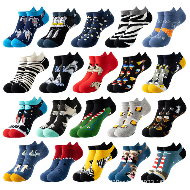 Breathable Cotton Ankle Fancy Socks Custom Low Cut Ankle Socks With logo Invisible Socks