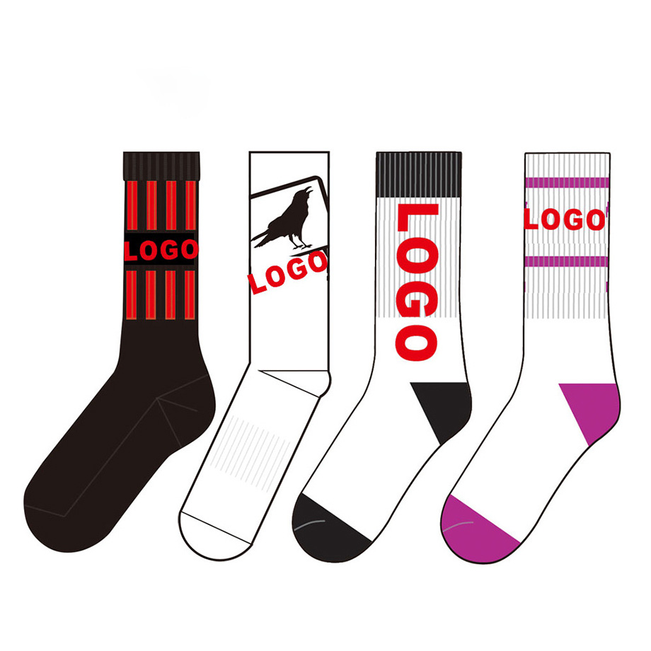 Fancy Personality Custom Breathable Promotional Cotton Socks Crew Socks Unisex