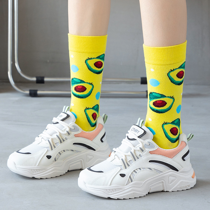 Athletic Street Fashion Cartoon Sweet Colorful Promotional Gifts Custom Cotton Running Socks Unisex