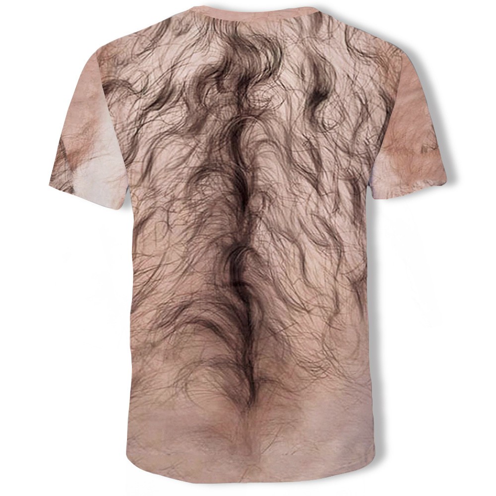  Breathable Quick Dry 3D Muscle Printed Men's Loose Casual Short-Sleeved Shirt Blank Design