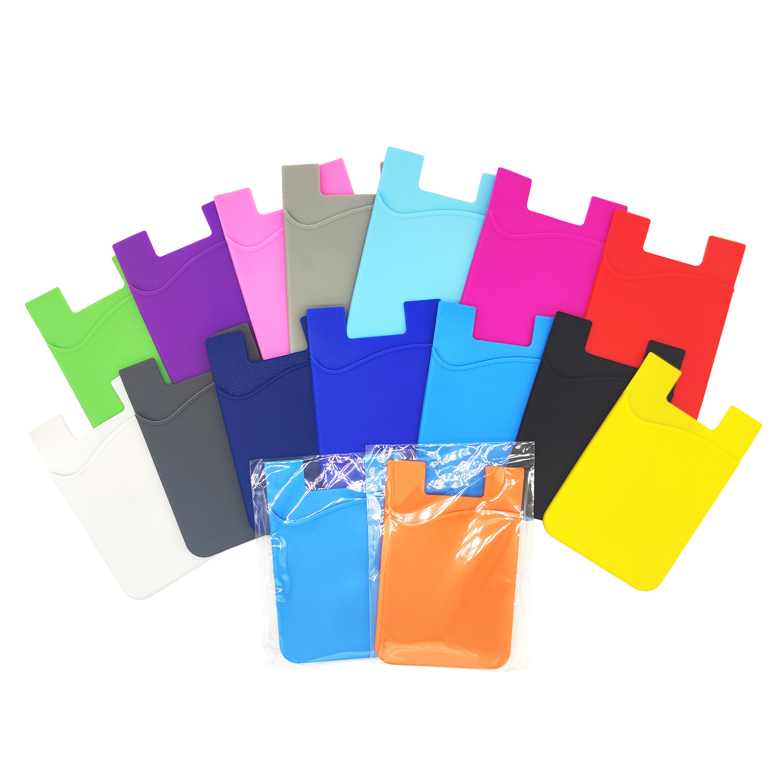 Promotional Gift Custom Printed Design Logo 3m Sticker ID Card Phone Wallet Adhesive Silicone Card Holder
