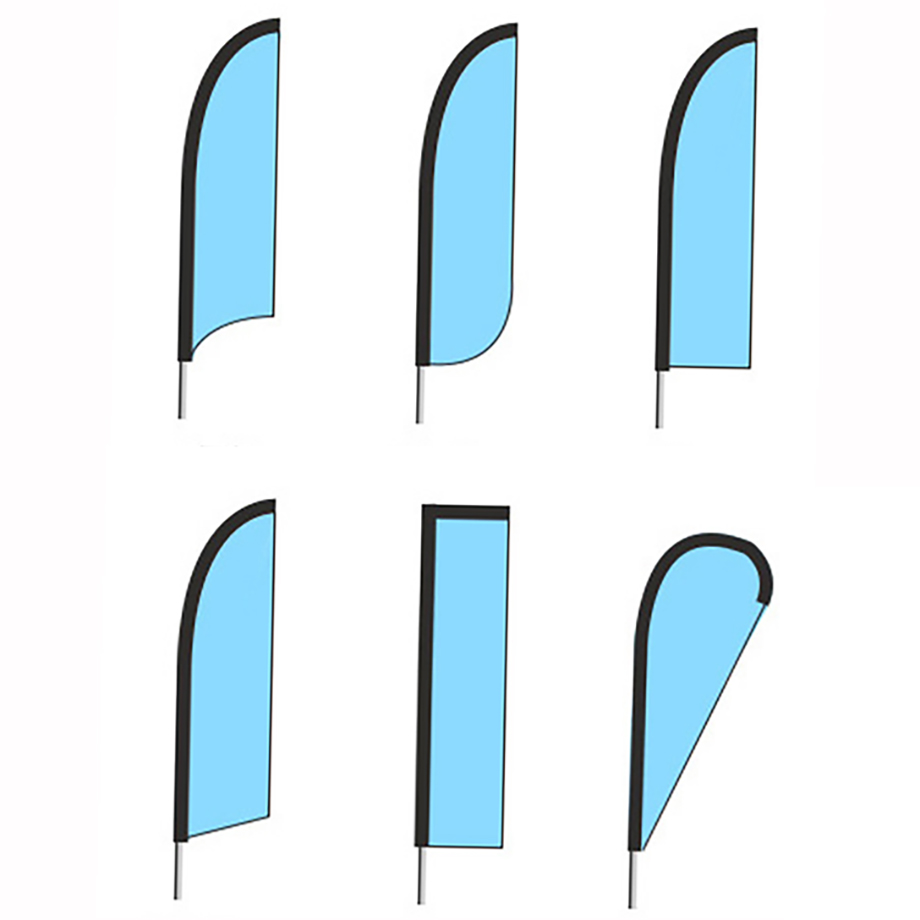Outdoor Beach Advertising Flags Promotional Custom LOGO Print Sail Flag