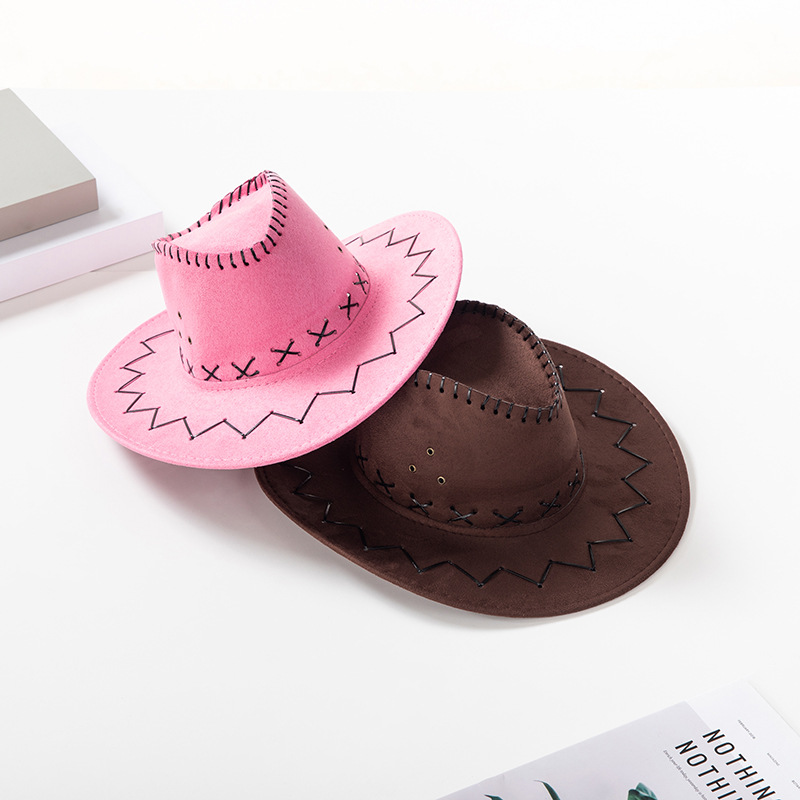 Fashion Western Cowboy Retro Promotional Custom Suede Hat