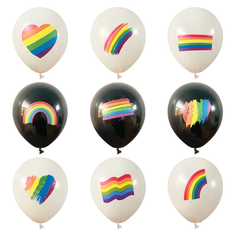 High Quality Outdoor LGBT rainbow Custom Printed Promotional Items Balloon for Party