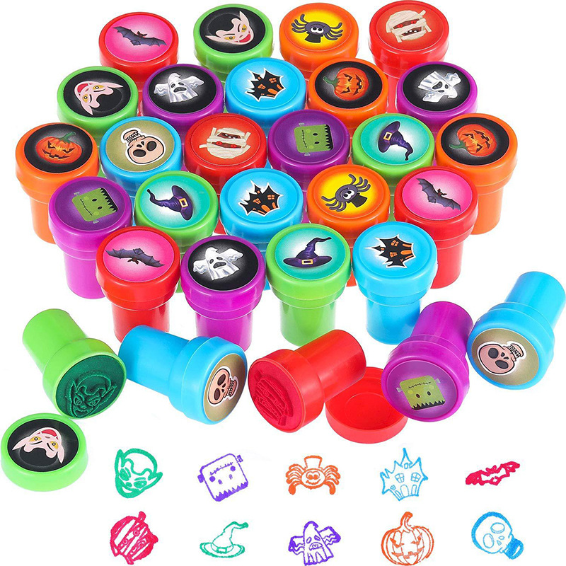 Customized Logo Office School DIY Flash Stamp Multi Color Teacher Round Photosensitive