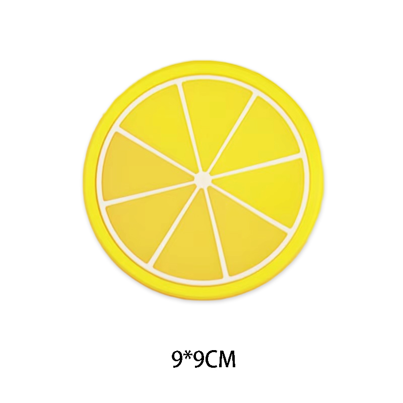 Drink bar Colorful Fruit Tableware Silicone Promotional Non-slip coaster for Juce