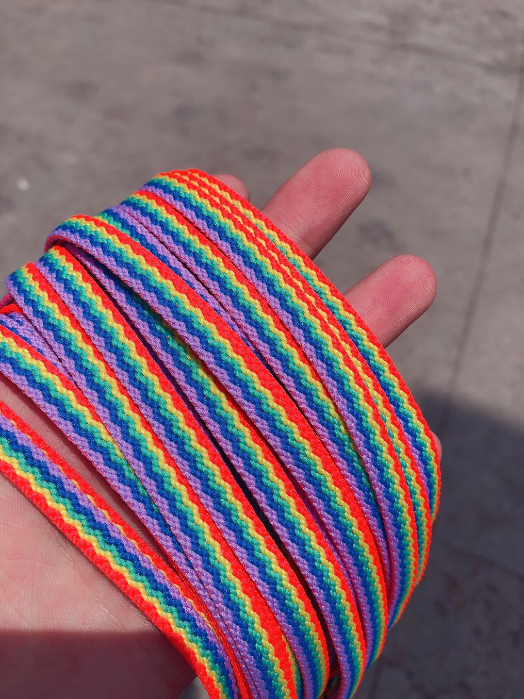Colorful LGBT rainbow Promotion Gift Durable Custom Sneaker Rope Shoelaces