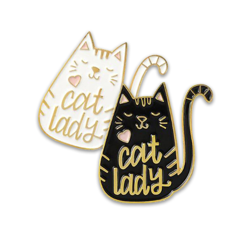 Cute Decoration Promotional Gifts Customizable Cat and Dog Metal Brooch Pin