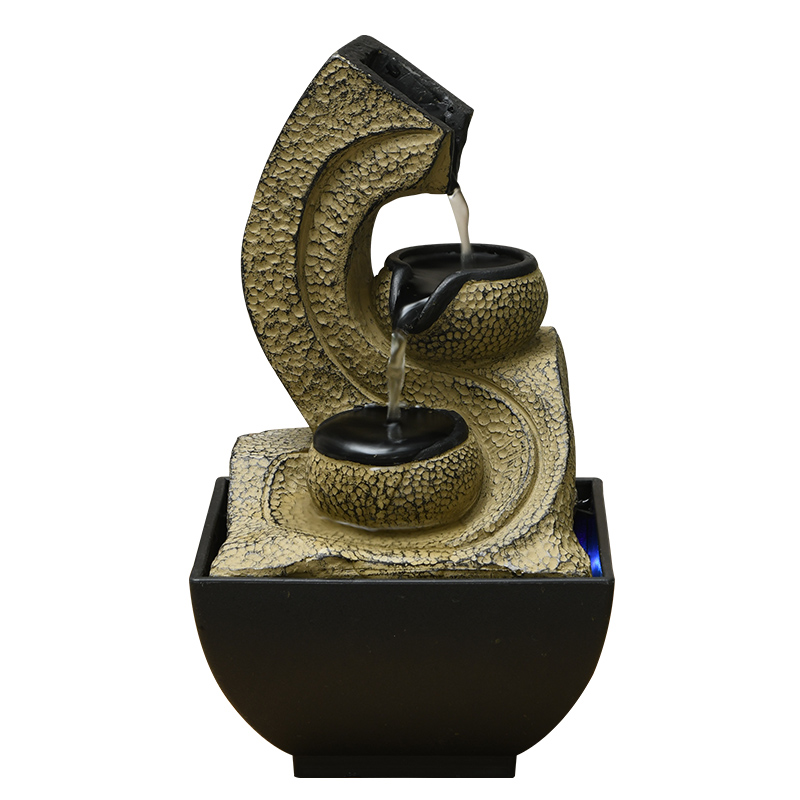 Wholesale Zen Indoor Metal Natural RocksTabletop Water Fountain for Office Home&bedroom