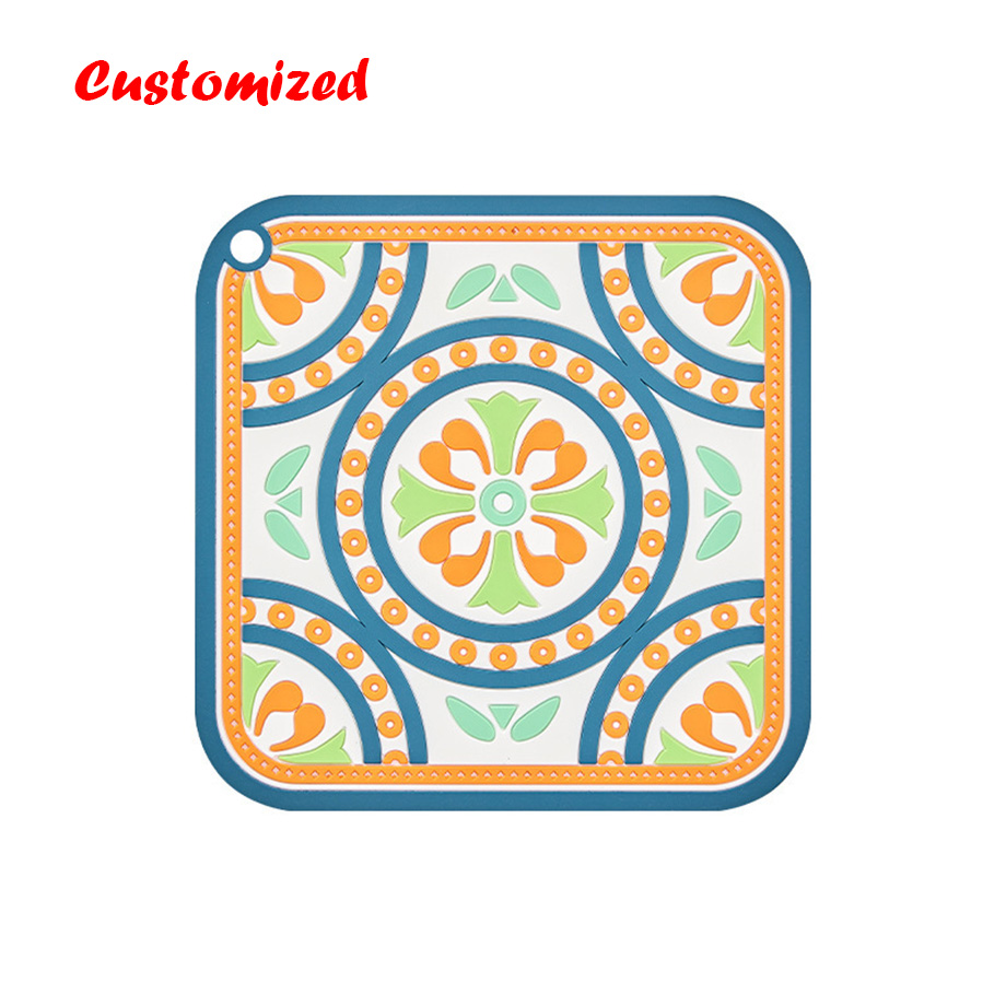 Pastoral Pattern Waterproof Promotional Tableware Mats Non-slip for Dining Table