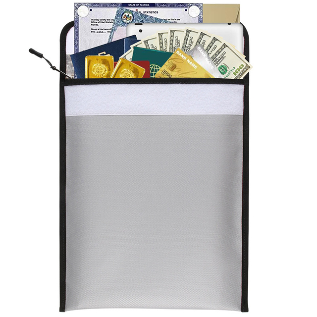 Factory Direct Supply Waterproof Fire Proof Document Bag Fireproof Safe Bag for Documents