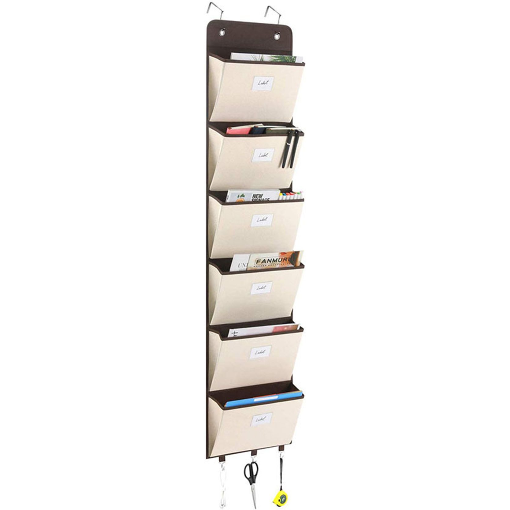 Wall Storage Hanging Bag Organizer Cotton Folding Door-Above Organizer Home Office Sundries Packing