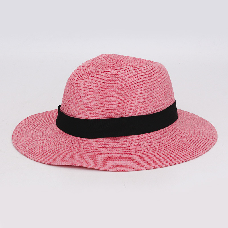 Summer Collapsible Wholesale Outdoor Promotional Custom Color Straw Hat