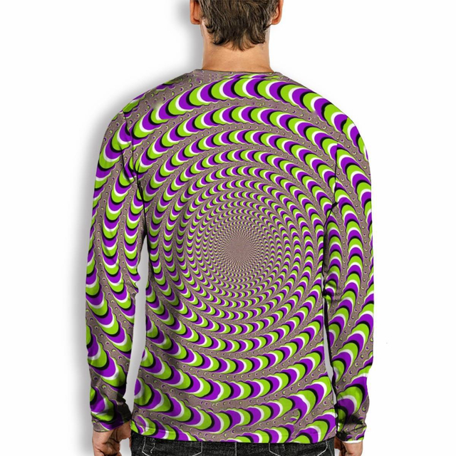 Fitspi 3D Shirts for Men Print Tees Funny T Shirt Streetwear Tshirt Long Sleeve Fashion With Designs